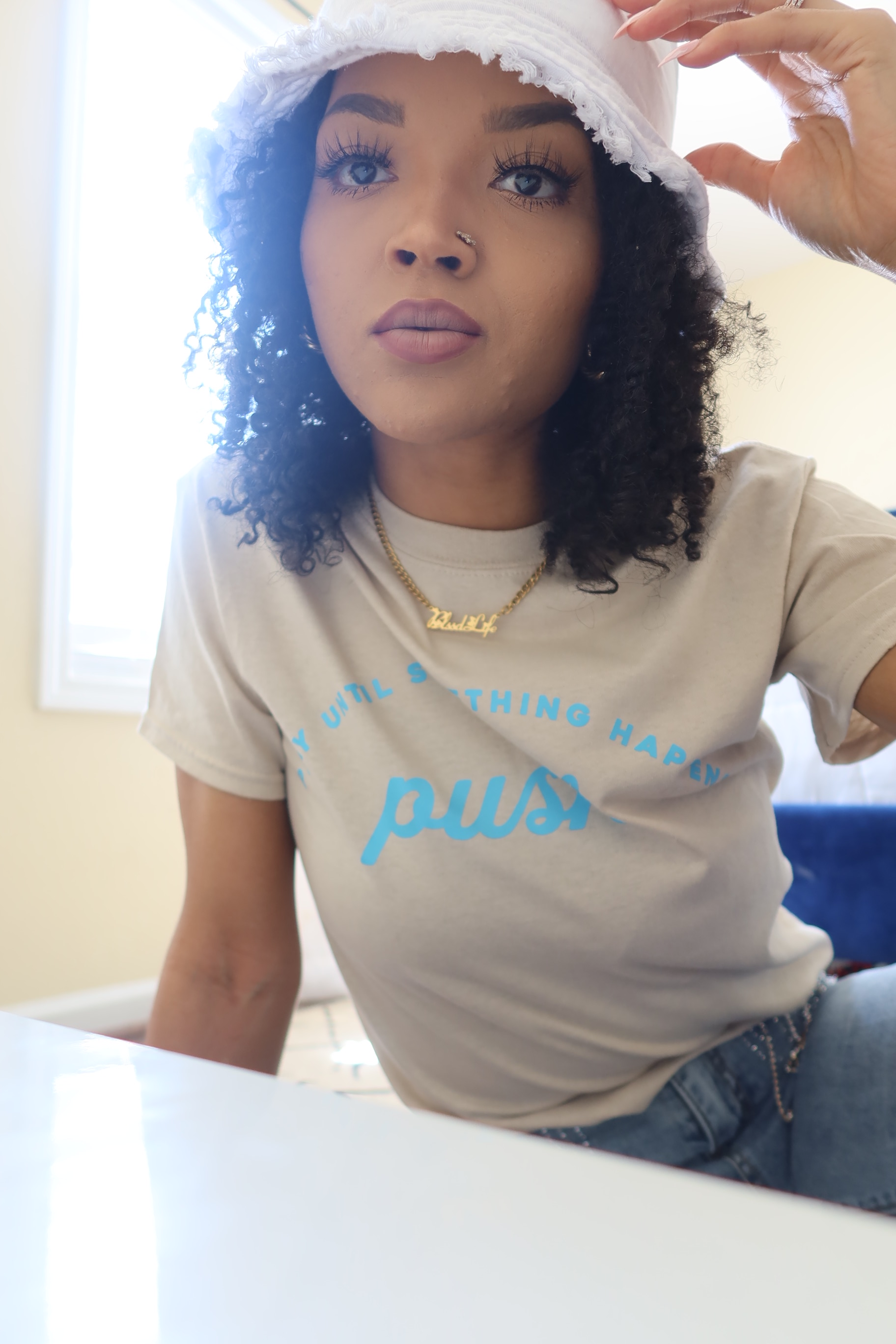 PRAY UNTIL SOMETHING HAPPENS [PUSH] UNISEX TEE