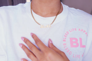 BLSSD LIFE GOLD LINK CHAIN NECKLACE (PRE-ORDER ONLY)