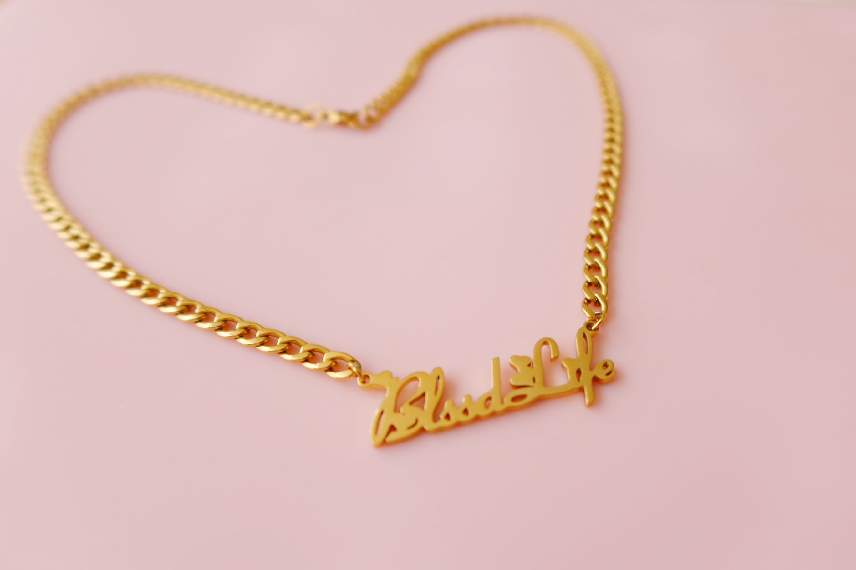 BLSSD LIFE GOLD LINK CHAIN NECKLACE (PRE-ORDER ONLY)