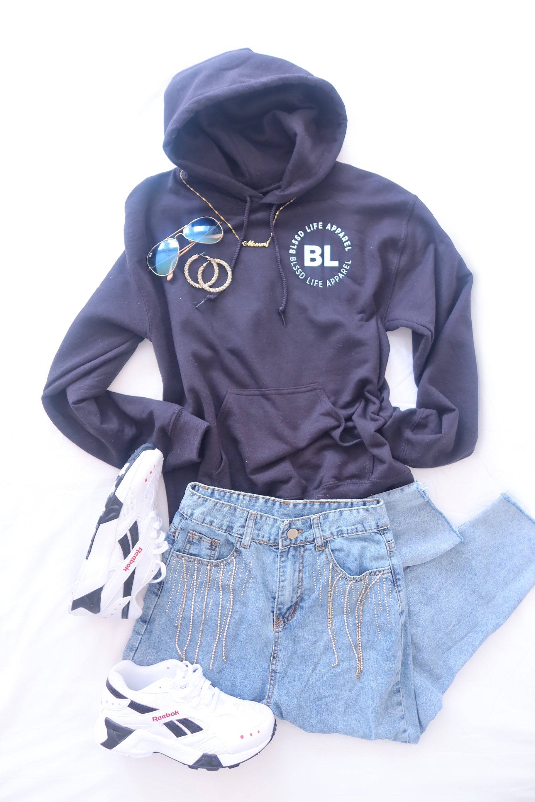 BLSSD LIFE CLASSIC LOGO ROSE HOODIE