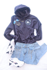 Load image into Gallery viewer, BLSSD LIFE CLASSIC LOGO ROSE HOODIE
