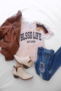 BLSSD LIFE CLASSIC SIGNATURE PEBBLE PRINT TEE