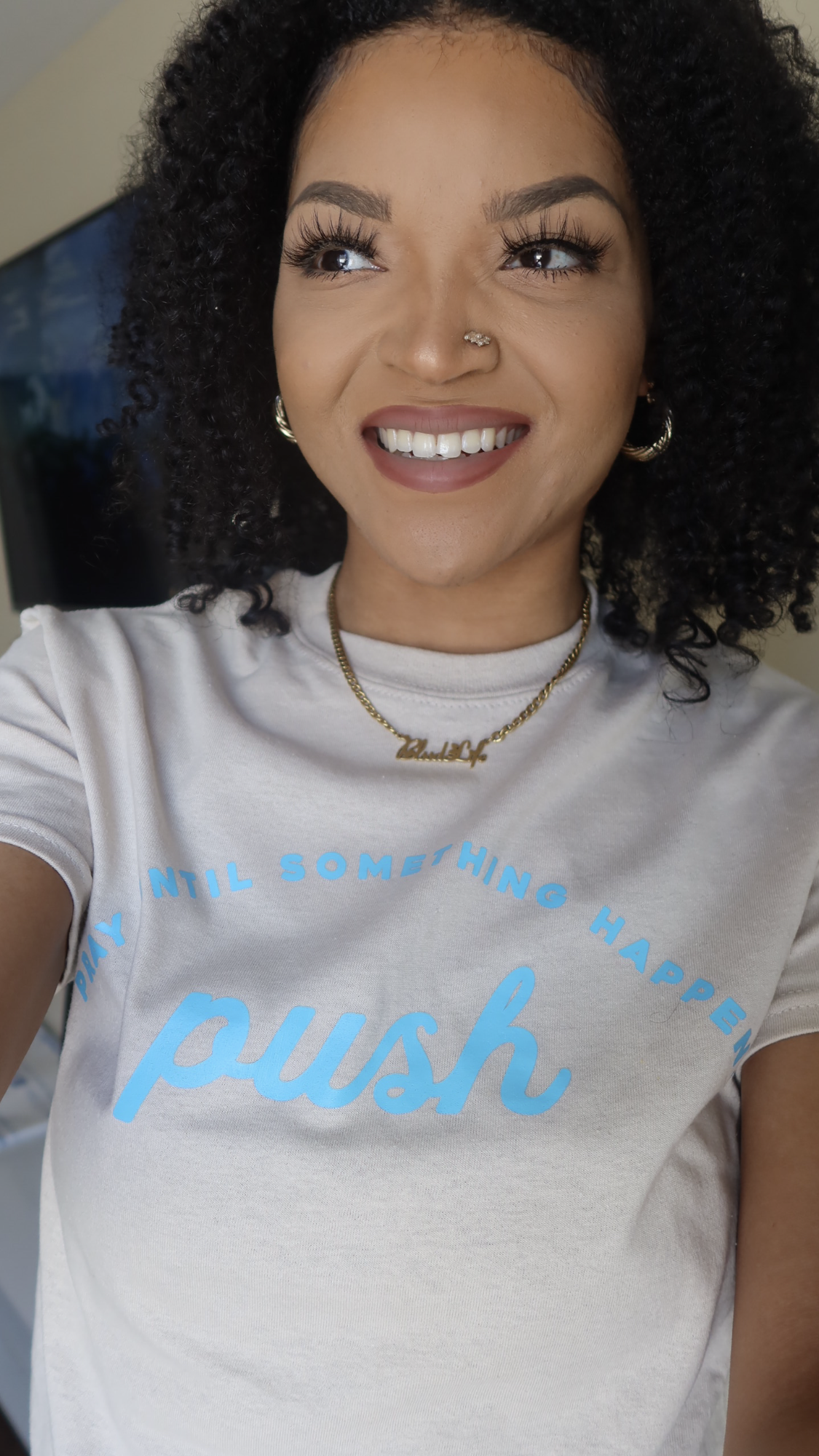 PRAY UNTIL SOMETHING HAPPENS [PUSH] UNISEX TEE